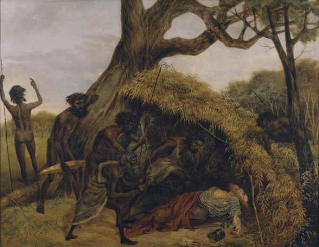 Evans, De Scott Natives discovering the body of William John Wills oil painting picture